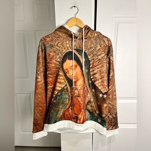 Our Lady of Guadalupe, a Catholic image of the Virgin Mary Hoodie-Unisex M
